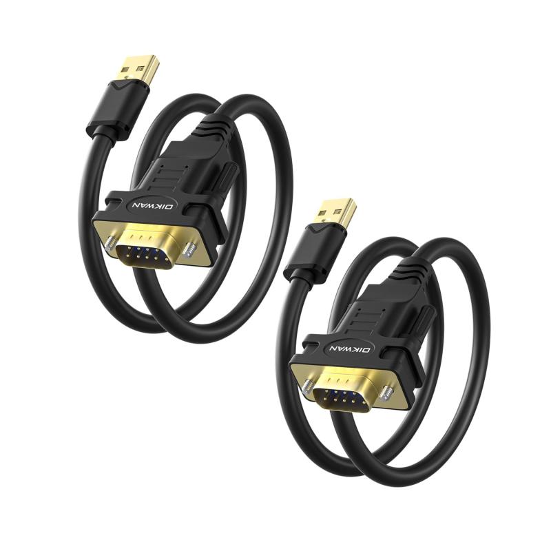 OIKWAN USB to RS232 USB Serial Adapter with FTDI Chipset USB 2.0 to Male DB9 Serial Cable｜emuland
