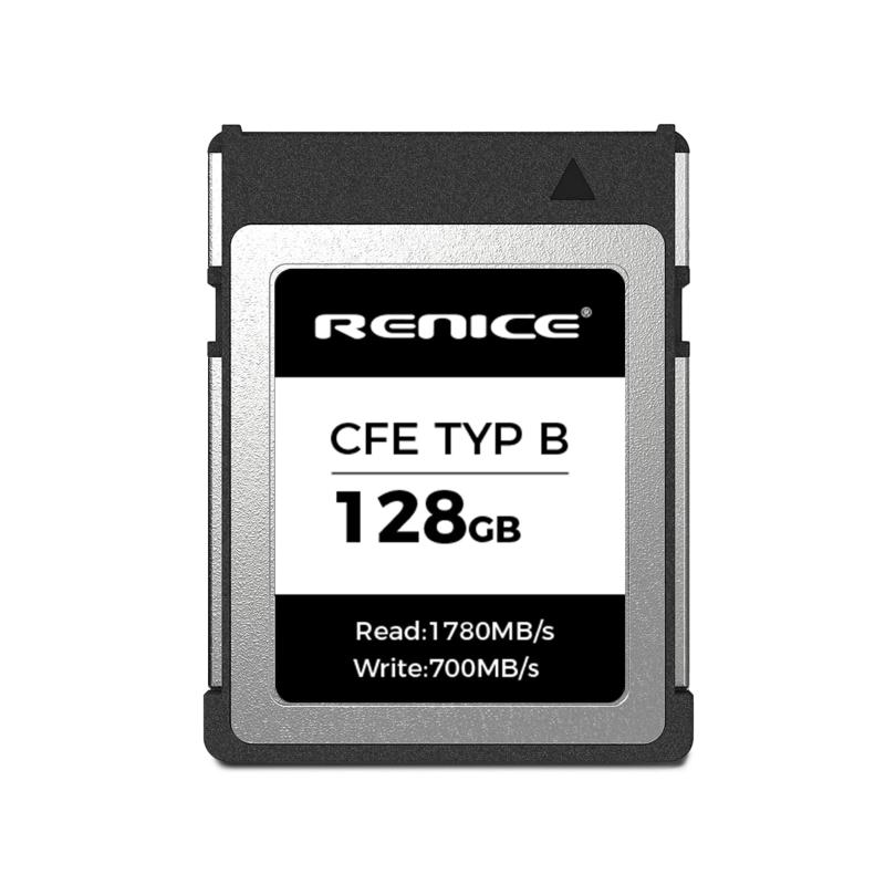 RENICE CFexpress Type B 記憶装置歌留多 pSLCつづき物 守りつづける読み出しす早さ1750MB/s パウダーコンパクト閃光電球 手合いb 未産業 6K、8K映像媒体録画