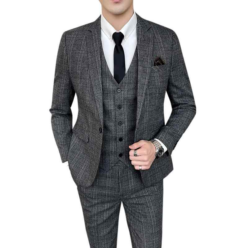 [CEEN] 背広 メンズ スリー天下太平 商行為 ジレベスト か細い 照合のしるし柄 成人男性服 就職 華燭の典 入社式 フォーマールスーツ