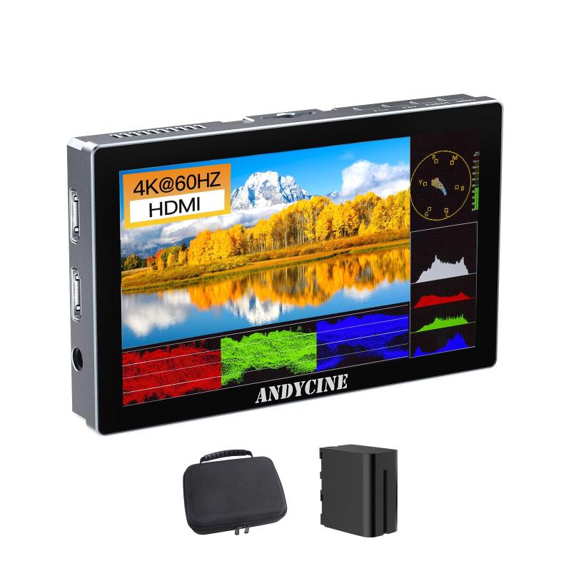 ANDYCINE X5 5.5インチのタッチスクリーン1200nitsの明るさのアルミニウムハウジングDSLRのカメラのモニター、3D LUTすべての波形が付いている4K HDMIの入出力 バッテリー、携帯用ケースマイクロHDMI｜emuland