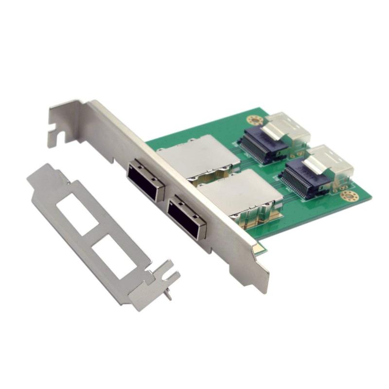 chenyang CY SFF-8644 8088 Mini SAS 固定ディスク デュアル界面から内蔵ミニ SAS SFF-8087 8643 PCBA 刃針アダプタ 薄型鉤括弧付き添い人