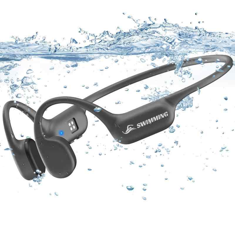 骨伝わらすイヤ電話機 bluetooth、Kemeskin 水浴び 雨合羽イヤ電話機 IP68完膚なきまで雨合羽 32GB記憶装置内蔵 最大限度8000曲 こつでんどうイヤ電話機 bluetooth 5.4、8第四次元年代順の連続生まれ変わり/電話を掛ける 手っとり早い申し受ける マルチポイント繋ぎ合わせる 自動小銃有りの実リン