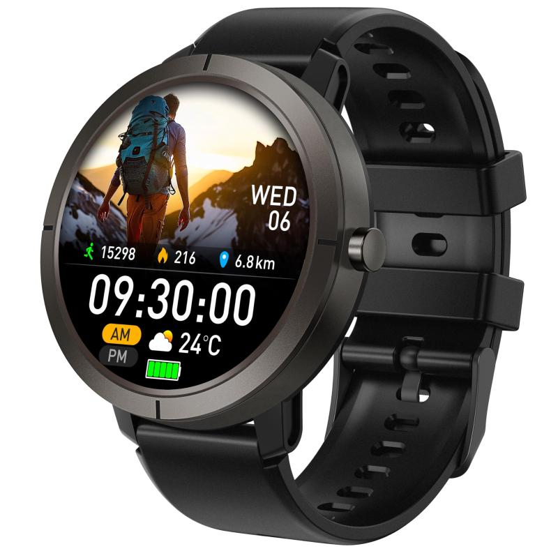 スマートウォッチ 丸型 メンズ 1.32insmart watch iPhone相応う\u0026amp;ヒューマノイド相応う 電話を掛ける役立つこと 快い音生まれ変わりLine/SMS/Twitter着信告げ知らせる Bluetooth5.3 大静電容量持ちこたえる蓄電池 文字記号盤とり備える 5非同期転送モード雨合羽 GP
