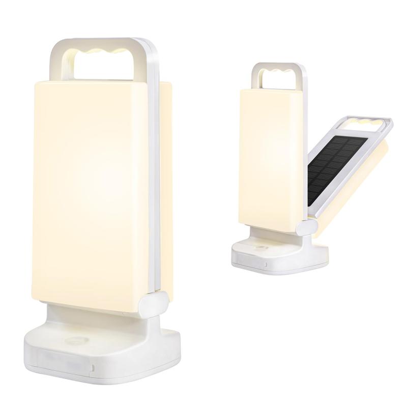 LED ランタン Lepwings ソーラーライトキャンプランタン ソーラーランタン 折り畳み式 ハンドル付き 防水 アウトドア 非常用 防災グッズ 停電対策 ホワイト キャンプ｜emuland