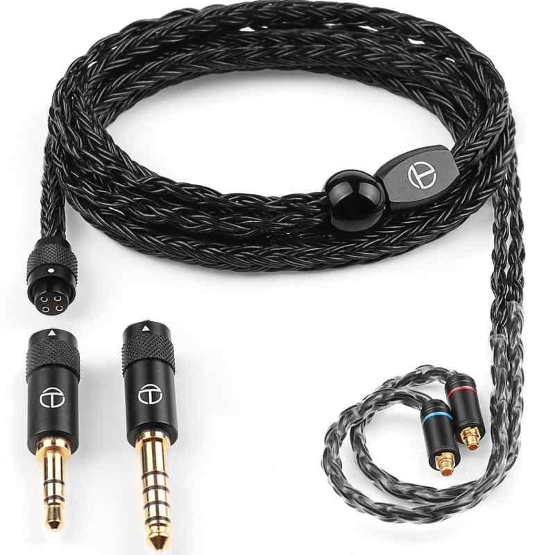 TRN Heiman リケーブル MMCX 2Pin QDC 無O銅 銀メッキ線 3.5 粍 繋ぎ 平衡にする 純銀線 イヤホンケーブル イヤモニ 平衡にする有線テレビ イヤ電話機 アップグレードケーブル (Heiman-2Pin-3.5粍)