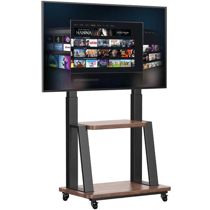 ORMGZIN テレビスタンドキャスター付き32-75 インチ4K LED 液晶/モニター対応,移動できるテレビ台 耐荷重50 kg VESA200x200-600x400 mm,壁寄せ自立式可動式tv台ハイタイプ 棚板付き 高さ調節可能,40 42 4｜emuland