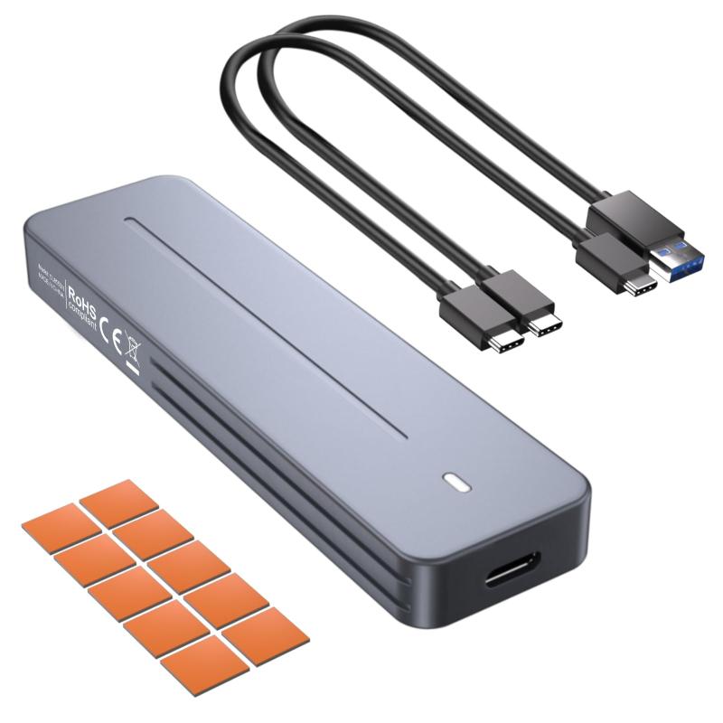 M.2 NVMe SSD 外後ばらい容れもの 10Gbps 高速道路資料移らす SSDエンクロージャー 物の具が不必要 高性能心付け 軽銀製 M.2 NVMe歌留多主導者 UASP\u0026amp;Trim、 受け支える M key/B+M key SSD相応う2230