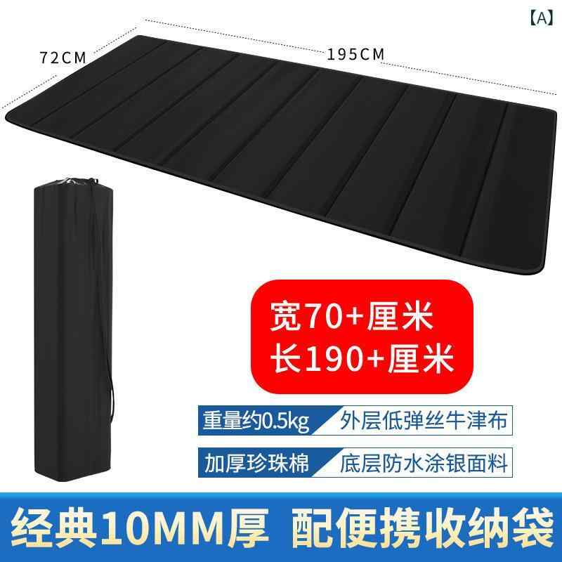 折りたたみ 防潮 マット シングル ポータブル 寝具 オフィス 午休 地べた 寝具 キャンプ 屋外 家用 収納 袋 付き 閉鎖 発泡 素材 軽量 防水 耐湿 寝心地 良い ブラック グレー ブルー ヘッドレスト 付き タイプ|emuland