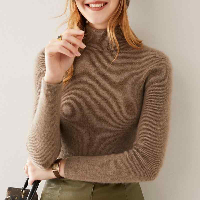 ニット レディース トップス ハイネック カシミヤニット 100%ピュアカシミヤ カシミヤセーター スリムフィット インナー 一体成型 長袖 高級感 シンプル 無地 着回し 防寒 保温 秋冬 オフィス カジュアル 普段使い|emuland
