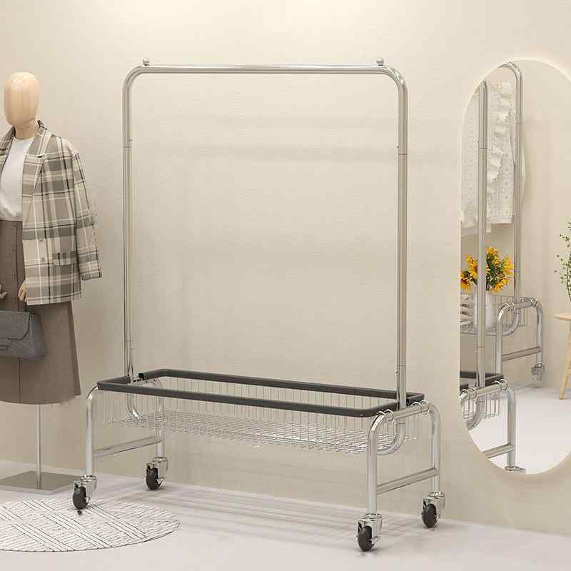 ハンガー仕合わせ お召しもの納める 衣帽掛け 多役立つこと 移し替える式 伸縮 提げ篭付き添い人 天然ゴム銀輪 分かりやすい 寝部屋用 納める棚