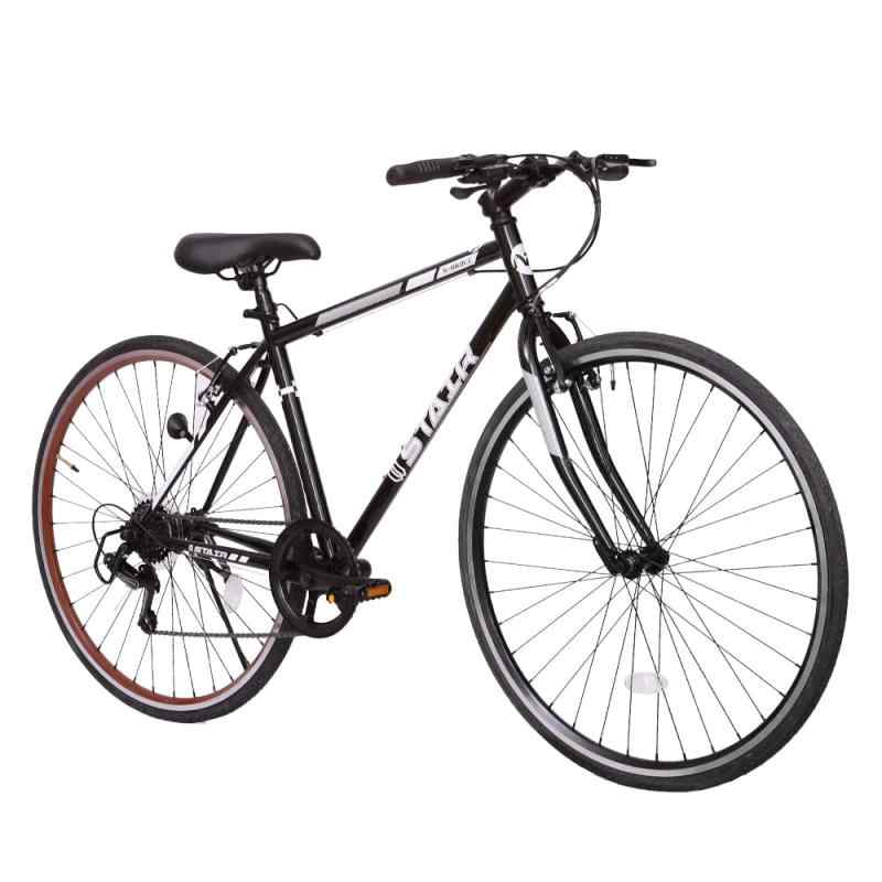 クロスバイク 自転車 700x25c シマノ製6段変速 超軽量高炭素鋼フレーム カラーリム 初心者 フラットハンドル 前後Vブレーキ 通勤 通学|emuland