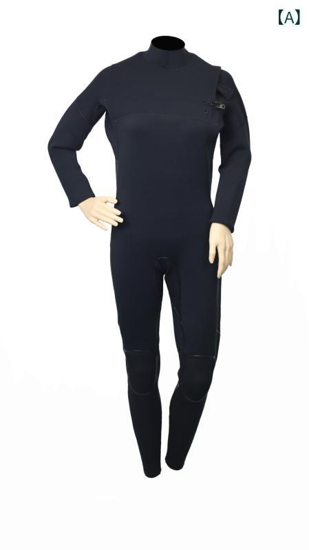メンズ 潜水服 ウェットスーツ 長袖 全身タイツ 3mm 4mm 速乾 耐磨 防寒 保暖 防晒 接触冷感 春夏秋冬 通年使用 灰色 ブラック 帽子付き 切り替えデザイン CR海綿素材 伸縮性 軽量 スナークリング ダイビング サーフィン 水中スポーツ ス|emuland