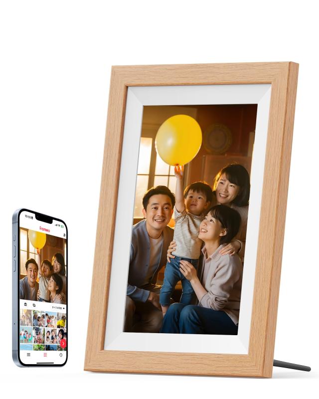 FANGOR デジタルフォトフレーム Wi-Fi 10.1インチ 1280*800解像度 32GB内蔵 SDカード拡張可 写真/動画/天気予報 スライドショー 誕生日 母の日 父の日 敬老の日 初心者向け｜emuland