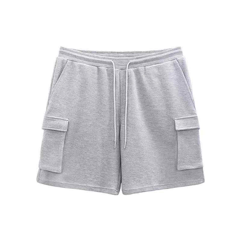 メンズ ショートパンツ ハーフパンツ 綿素材 ポリエステル混 グレー ネイビー 直筒型 微弾性 軽量 伸縮性 夏用 休?スタイル 日常使い アウトドア 涼しい 通気性｜emuland