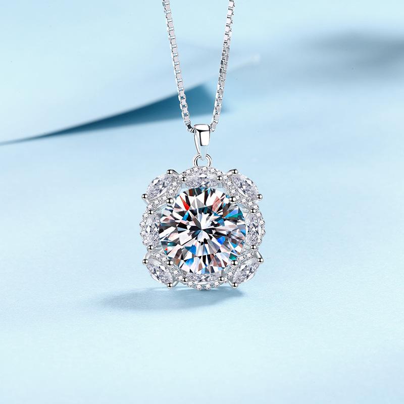 ネックレス 女性用 925シルバー モサンストーン 吊り下げ 軽量 10g U字 星形 ジオメトリック 十字チェーン 41cm 50cm 10カラット 14mm ジルコニア ベーシック 土星 貝殻 モダン ファッション OL 通勤 夏 接触冷感 伸縮性 |emuland