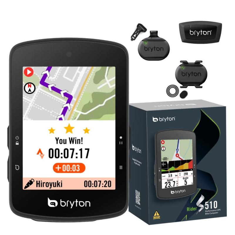 ブライトン Bryton Rider S510 サイクルコンピューター サイコン 自転車用ナビ 地図表示 GPS搭載 タッチスクリーン搭載 無線 ブルートゥース ANT+対応｜emuland 39,465円