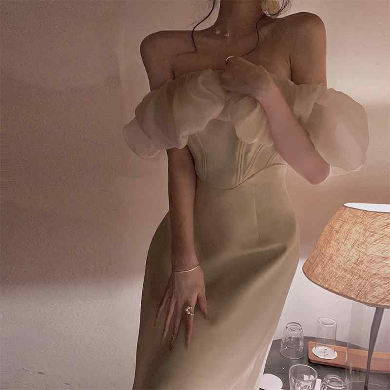 ワンピース レディース オフショルダー ノースリーブ 膝丈 セクシー かわいい 大人可愛い タイト パーティー 宴会 礼服｜emuland 8,213円