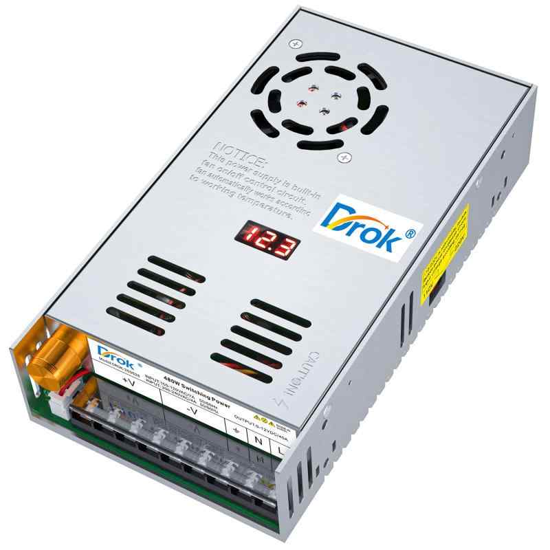 DROK 調整可能 DC電源電圧コンバータ AC 110V-220VからDC 0-24V/48V モジュールスイッチング 電源デジタル表示 電圧レギュレータ 降圧な変圧器 内蔵冷却ファン付け|emuland