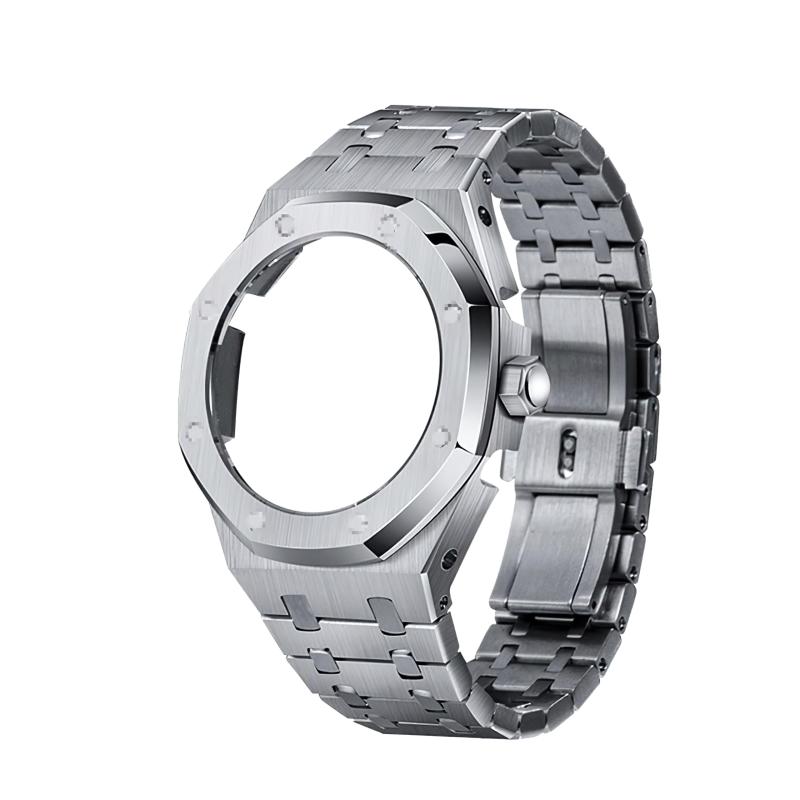 [Casiroyal] ga2100 カスタムパーツ 第3 / 4世代 メタル 腕時計交換用カスタム用、メタルバンド ベゼル カバー GA-2100 2110用（ケースにはネジが8本）｜emuland