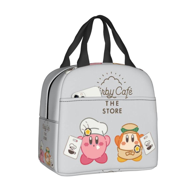 かーびー 保冷 がま口 ランチバッグ ブラック お弁当箱 保温 保冷バッグ ファスナー付き コンパクト お弁当袋 ソフトクーラーバッグ トート・エコバッグ