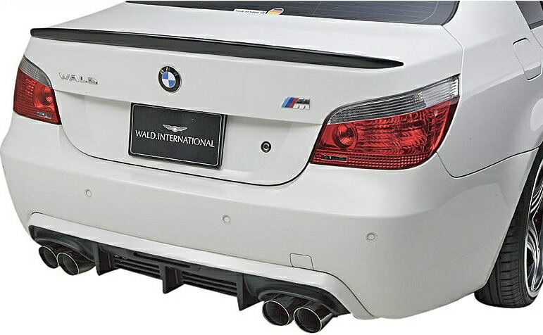 【M's】E60 E61 BMW 5シリーズ Mスポーツ用（2004y-）WALD SPORTS LINE リアディフューザー／／FRP製 ヴァルド バルド スポーツライン リヤディフューザー エアロ セダン ツーリング 525i 530i 540i 545i