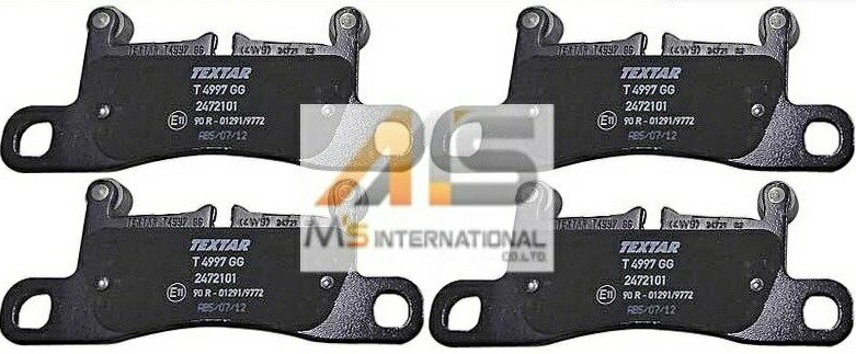 【M's】ポルシェ カイエン 958（1KY/1KZ/2EE）TEXTAR製 リア用 ブレーキパッド（左右） 純正OEM テクスター PORSCHE Cayenne リアブレーキパット ディスクパット 3.6_V6/S_4.8_V8/S_HYBRID_3.6/TURBO_4.8_V8 958-352-939-00 95835293900 24721-01 2472101｜エムズパーツshop　店