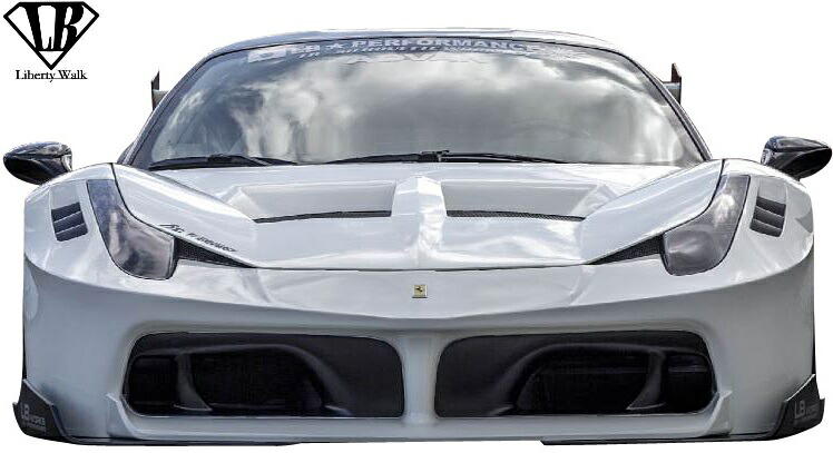 【M's】フェラーリ 458 (2009y-2015y) LB-Silhouette WORKS シルエットGT ボンネットフード//FRP製 Liberty Walk リバティーウォーク リバティウォーク リバティー リバティ LB エアロ エアロボンネット FERRARI|エムズパーツshop 店