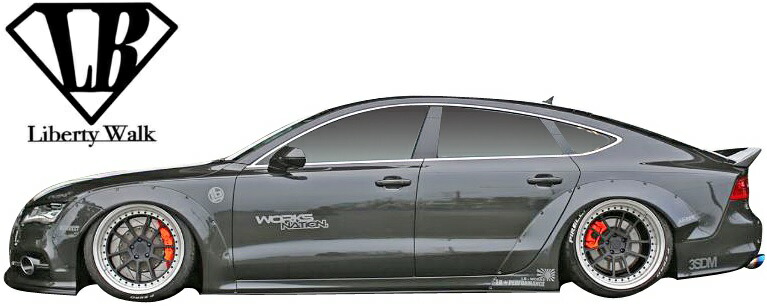【M's】アウディ A7/S7 (2011y-2018y) Liberty Walk LB-WORKS サイドスカート＋ディフューザー／／FRP リバティーウォーク リバティウォーク リバティー リバティ LB エアロ サイドステップ サイドディフューザー AUDI エーセブン