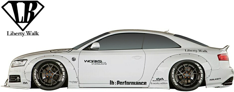 【M's】アウディ A5/S5 (2008y-) Liberty Walk LB-WORKS サイドディフューザー 左右／／FRP製 リバティーウォーク リバティウォーク リバティー リバティ LB エアロ ディフューザー AUDI エーファイブ