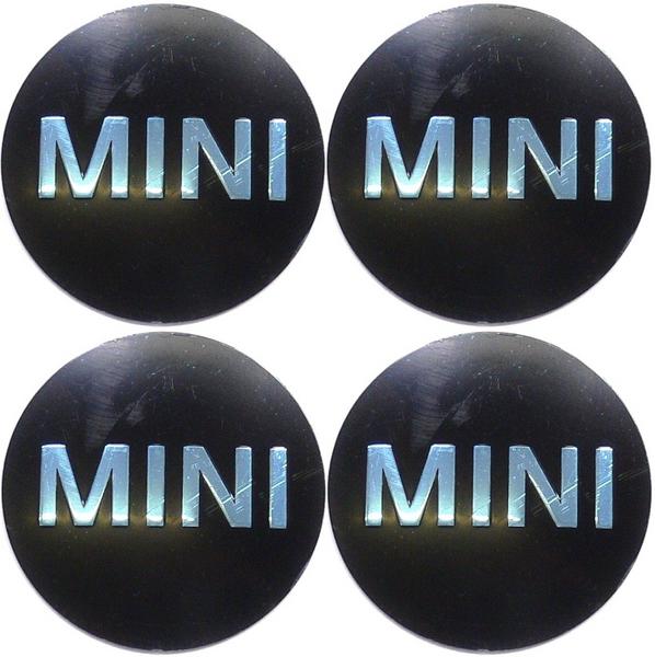 【M's】BMW MINI ミニ(全モデル)純正品 ホイールセンターキャップ【MINI】ステッカー(1台分/4枚)新品