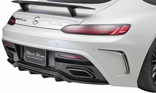 【M's】C190 メルセデス-AMG GT（2015y-）WALD リアバンパースポイラー（ネット付）／／正規品 ヴァルド バルド FRP SPORTS LINE Black Bison Edition Mercedes-AMG GT エアロ W190 ベンツ AMG GT