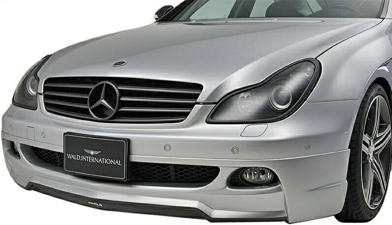 【M's】W219 ベンツ CLSクラス 前期（2005y‐2007y）WALD SPORTS LINE フロントスポイラー（ハーフタイプ）／／FRP製 ヴァルド バルド スポーツライン エアロ フロントバンパー 未塗装 素地 C219 CLS350 CLS500 CLS550｜エムズパーツshop　店