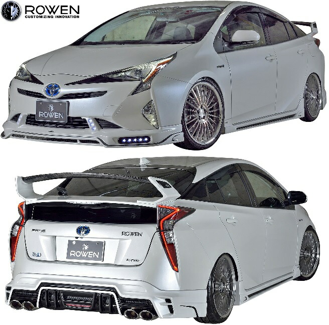【M's】トヨタ 50系 プリウス 前期 RR (2015.12-2018.12) ROWEN スタイルキット 3点 (FS+SS+RUS) FRP 未塗装 ローウェン エアロ 50プリウス 50前期 フルキット フルエアロ エアロセット ロエン ローエン ロウェン TOYOTA PRIUS 1T022X00 1T022A00 1T022J00 1T022P00