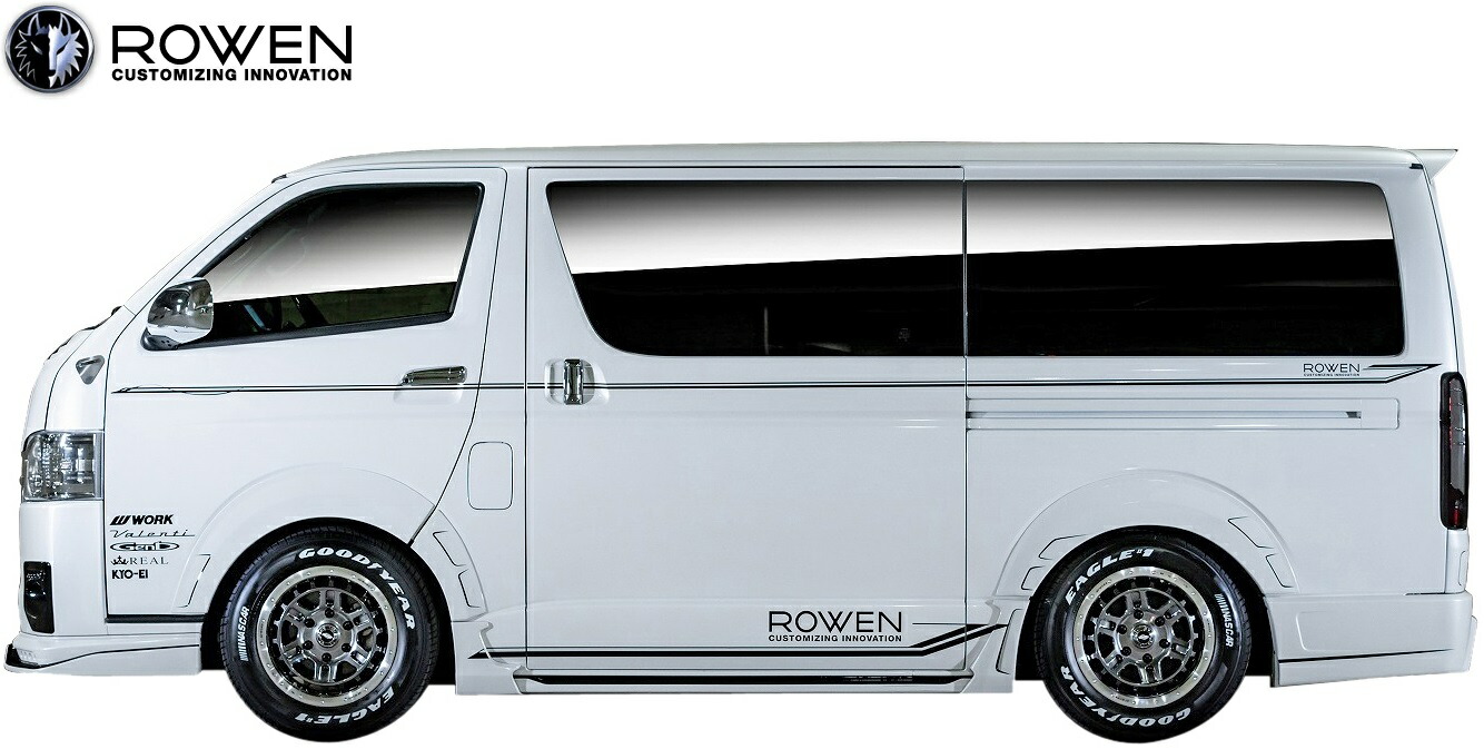 【M's】トヨタ ハイエース 200系 4-7型 ナローボディー (2013.12‐) ROWEN サイドステップ 左右 ABS 未塗装 標準ボディー ローウェン エアロ ロエン ローエン ロウェン 200ハイエース ハイエース200 4・5・6・7型 ナロー 1T019J00｜エムズパーツshop　店