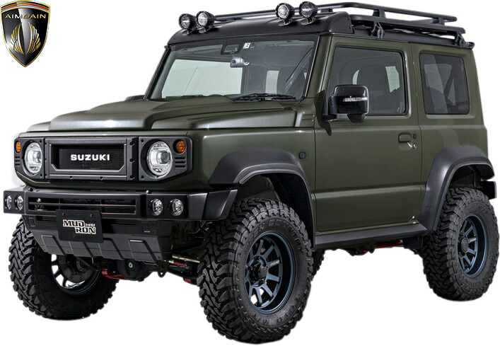 【M's】スズキJB74Wジムニーシエラ(2018y-)AIMGAINMUDRONADVENTUREタイプ2エアロキット2点(F+R)エイムゲインマッドロンアドヴェンチャーFRPエアロセットパーツフルエアロフルキット社外外装改造カスタムJIMNYSIERRA74ジムニー74シエラType-2