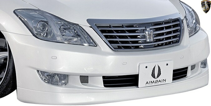 【M's】 トヨタ 後期 200 クラウン ロイヤル GRS200 (2010.2-2012.12) AIMGAIN 純VIP フロントバンパー バンパータイプ FRP 未塗装 エイムゲイン エアロ パーツ カスタム シンプル 外装 CROWN ROYAL エイムガイン