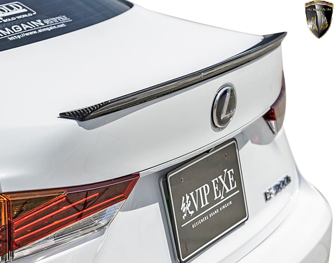【M's】 レクサス 中期 30系 IS versionL F-SPORT (2016.10-2019.9) AIMGAIN 純VIP SPORT カーボン トランクスポイラー CARBON エイムゲイン エアロ パーツ カスタム LEXUS Fスポーツ エフスポーツ F SPORT IS IS350 IS300h IS250 30IS バージョンL トランクウイング