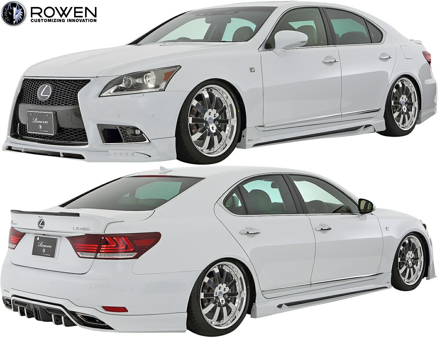 【M's】 レクサス 40系 LS 後期 F-SPORT (2012.10-2017.10) ROWEN WORLD PLATINUM プレミアムスタイルキットI 3点 ／／ FRP ロエン ロウェン LEXUS Fスポーツ LS460 LS600h エアロ フルエアロ エアロキット エアロセット フルキット カスタム 40LS LS40 レクサスLS 1L001X00