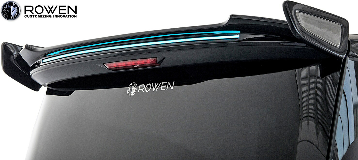 【M's】 トヨタ 90 ヴォクシー S-Z S-G Grade (2022/1-) ROWEN リア ウィング + LEDライナー FRP 未塗装 ロェン ロウェン ローウェン ローエン エアロ パーツ カスタム 改造 外装 部品 新型 90系 VOXY ボクシー ボクシィー ZWR90 MZRA90 リヤ ルーフスポイラー 1T047W00