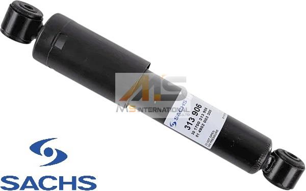 【M's】 フィアット FIAT ブラビッシモ 1.6-16V (1995y-2002y) SACHS リア ショックアブソーバー 片側 1本 ／／ ザックス リヤ ショック ダンパー 1個 左後 右後 リア左 リア右 社外 パーツ 部品 足回り 消耗品 BRAVISSIMO ブラーボ ブラーバ 313-906 313906 313 906