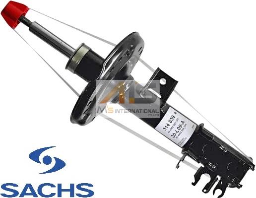 【M's】 フィアット FIAT 500 500C 312 0.9 TwinAir/1.2/1.4 1.4T ABARTH (2007y-) SACHS フロント ショックアブソーバー 左側 1本 ザックス ショック ダンパー 1個 左前 フロント左 社外 パーツ 部品 足回り 消耗品 314-839 314839 314 839 51871427 G7306