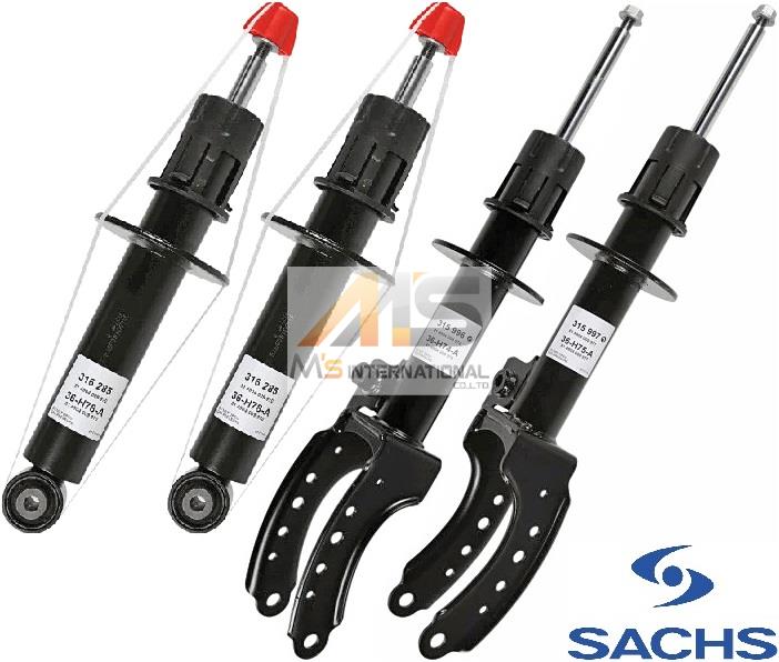 【M's】ポルシェ 958 カイエン 92A 3.0SE 3.6 4.8 4.8T (2010y-2018y) SACHS ショックアブソーバー 1台分 4本 ザックス ショック ダンパー セット フロント リア 社外 パーツ 部品 足回り 外装 315-997 315-996 316-285 315997 315996 316285 315 997 315 996 316 285