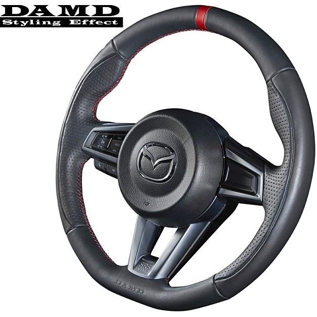 【M's】マツダ ロードスター ND5RC (2015.5-) DAMD スポーツステアリング 本体 (ナッパレザー) SS358-M ダムド ハンドル ステアリング MAZDA ROADSTER ND スエード｜エムズパーツshop　店