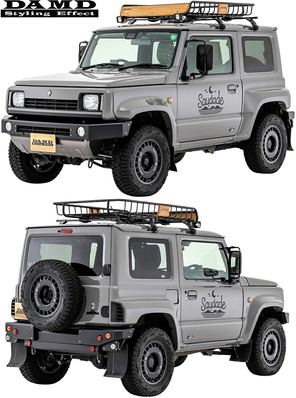 【M's】 ジムニーシエラ JB74W (2018.7-) DAMD saudade コンプリートキット 5点 セット ABS 未塗装 ダムド サウダージ エアロ 社外 パーツ 部品 外装 改造 社外品 カスタムドレスアップ エクステリア フルキット フルエアロ 新型 現行型 スズキ 74ジムニー シエラ JB74|エムズパーツshop 店