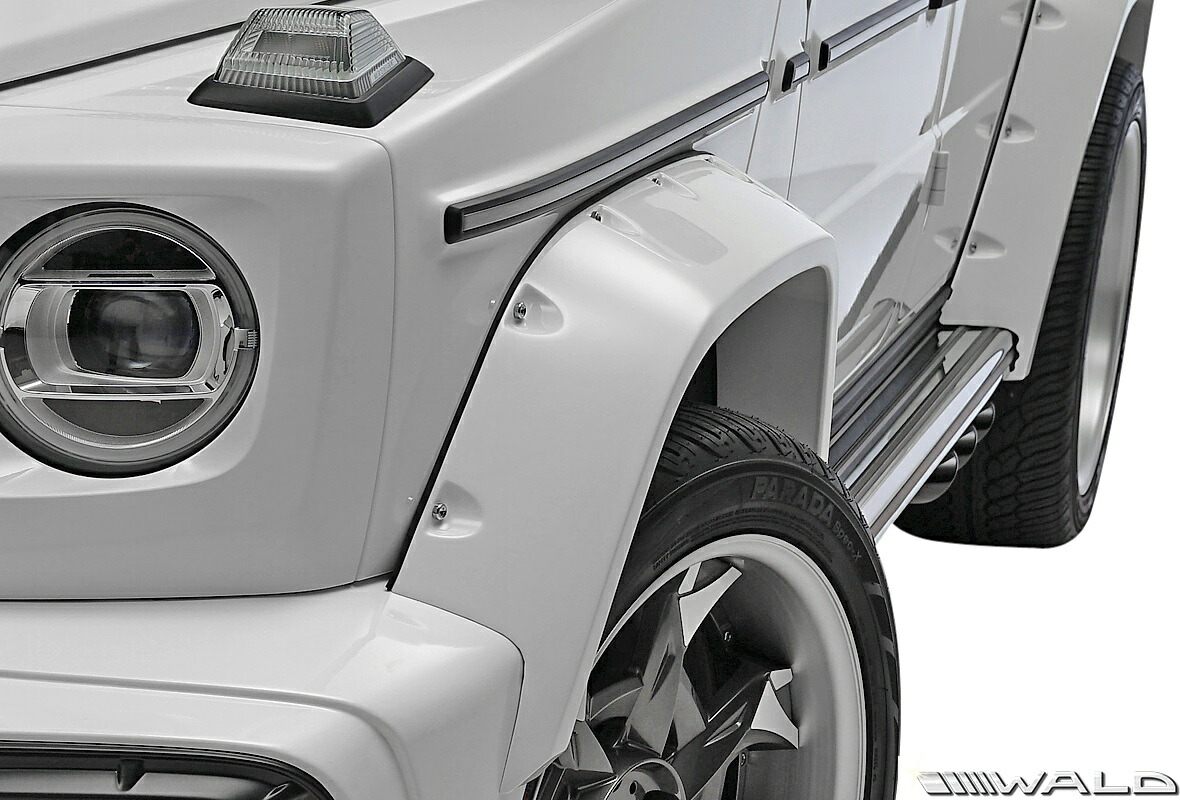 【M's】W463A ベンツ AMG G63 G550 G350d (2018y-) WALD Black Bison オーバーフェンダー (4PCS)／／ABS 正規品 ヴァルド バルド ブラックバイソン エアロ ワイドフェンダー カスタム ドレスアップ 改造 メルセデス BENZ Gクラス ゲレンデ 現行型 現行モデル 新型 未塗装品