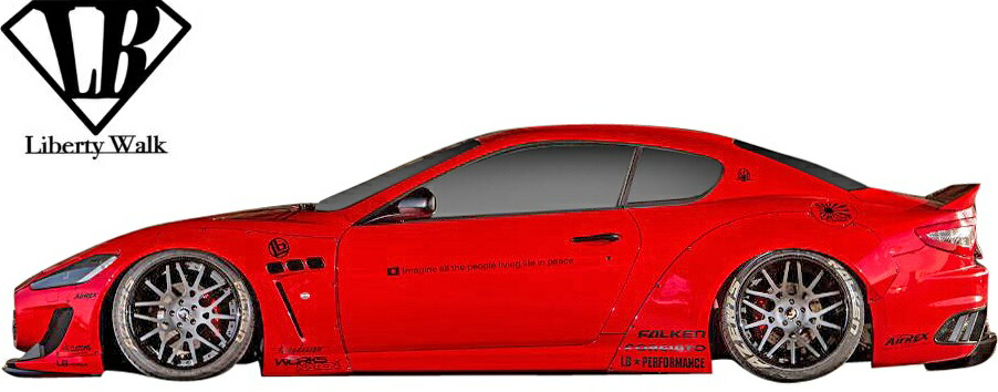 【M's】 マセラティ グランツーリスモ (2007y-) Liberty Walk LB サイドスカート 左右 ( MC style ) FRP 未塗装 リバティーウォーク リバティウォーク リバティー リバティ エアロ パーツ グランツーリズモ リヤディフューザー GRANTURISMO MC stradale MCストラダーレ|エムズパーツshop 店