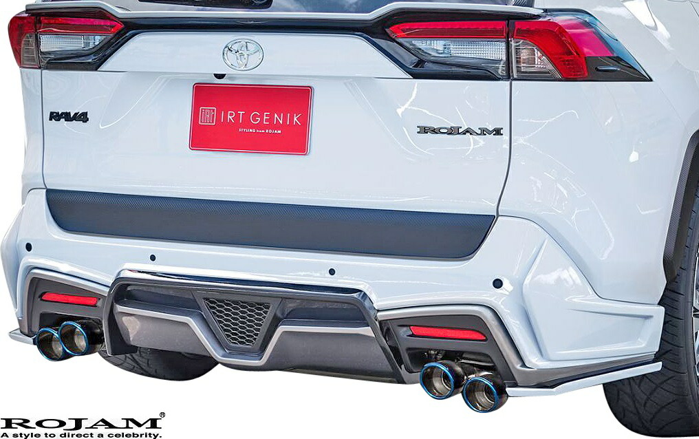 【M's】 トヨタ RAV4 X/G/G-Z/Adventure (2019/4-) ROJAM IRT GENIK リアハーフバンパースポイラー LEDレス.ver FRP 未塗装 ロジャム エアロ パーツ カスタム TOYOTA ラヴ4 ラブ4 MXAA5 AXAH5 アドベンチャー 新型 現行 22-rb-ra502｜エムズパーツshop　店