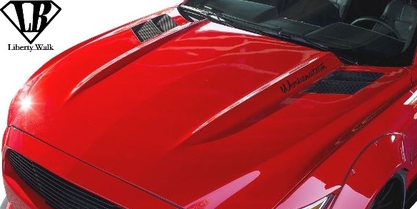 【M's】フォード マスタング (2015y-) Liberty Walk LB ダックボンネットフード ／／ FRP リバティーウォーク リバティウォーク リバティー リバティ エアロ パーツ カスタム FORD MUSTANG エアロボンネット クーリングボンネット カスタムボンネット ダクトボンネット
