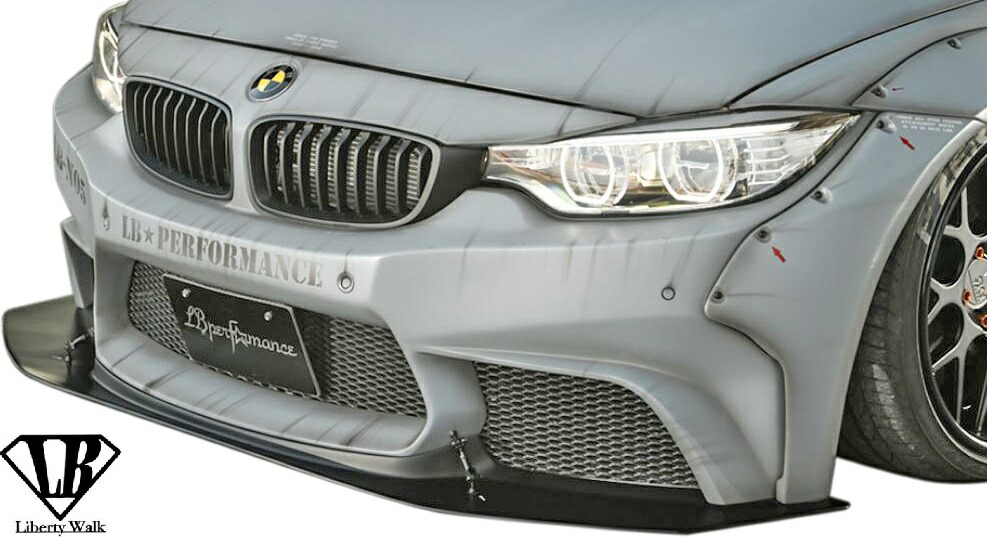 【M's】 F32 F33 BMW 4シリーズ (2013y-) Liberty Walk LB フロントバンパー ／／ FRP+CFRP 未塗装 カーボン クーペ カブリオレ リバティーウォーク エアロ パーツ リバティウォーク 420i 428i 430i 435i 440i｜エムズパーツshop　店