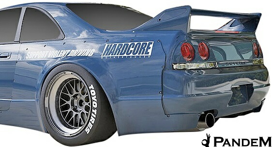 【M's】 NISSAN R33 スカイライン GT-R (1995y-1998y) PANDEM リアフェンダー 左右 パンデム FRP 未塗装 外装 改造 カスタム 日産 ニッサン SKYLINE GTR G-TR ロケバニ ロケットバニー Rocket Bunny 旧車 ワイドフェンダー オーバーフェンダー オバフェン リヤフェンダー